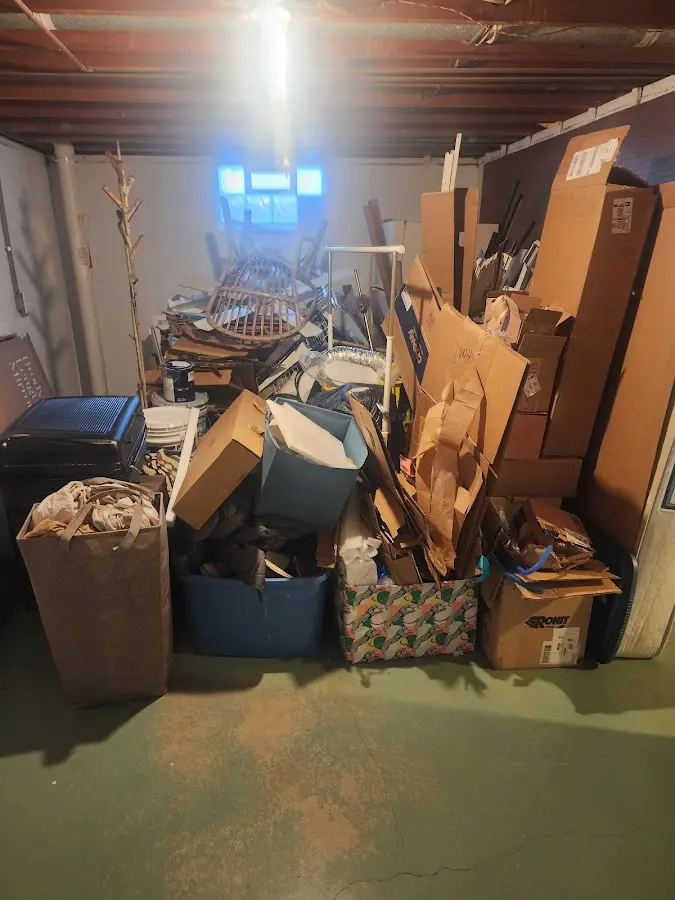 Roll-off dumpster container at job site for 4 Yard Dumpster Rental in East Lampeter